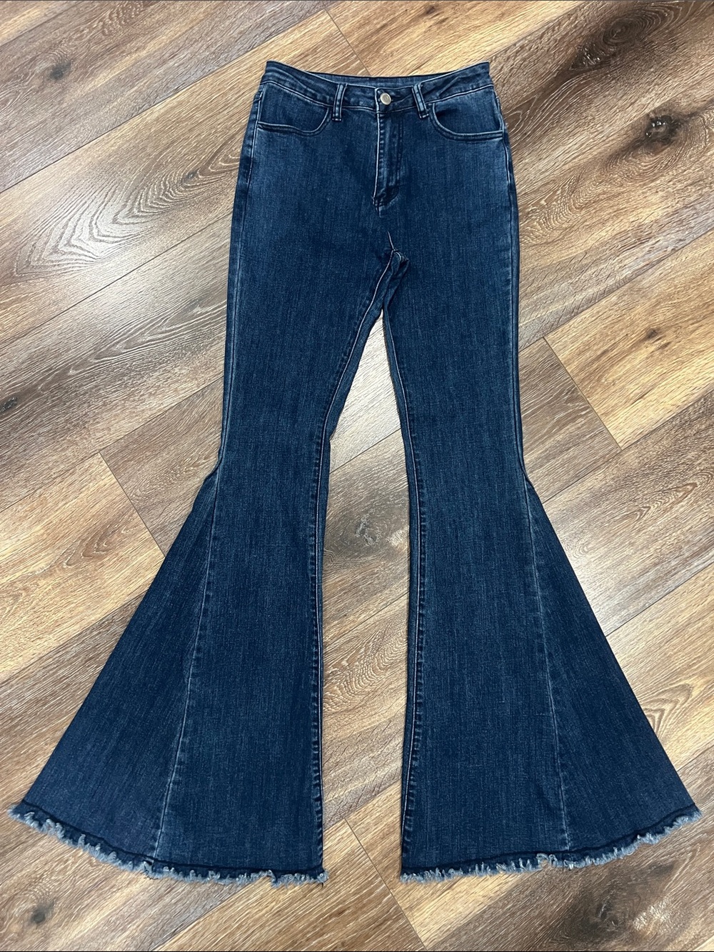 Saints & Hearts Super Flare High-Rise Denim W/ Dramatic Bell Bottom Jeans ❤️